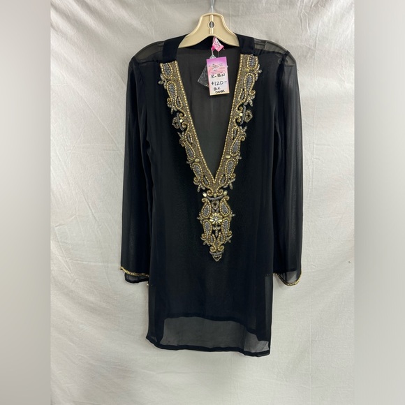 Ranees Other - Vintage Bathing Suit Cover Up With Beading